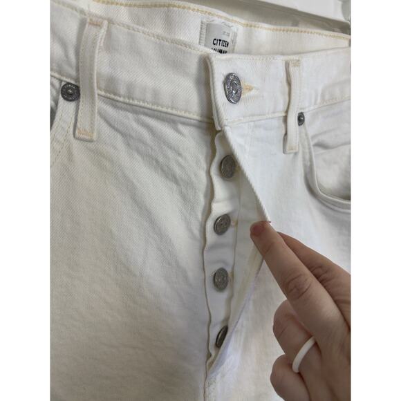 Citizens of Humanity White Charlotte Crop Denim Jeans Size 27 Button Fly - Picture 4 of 12